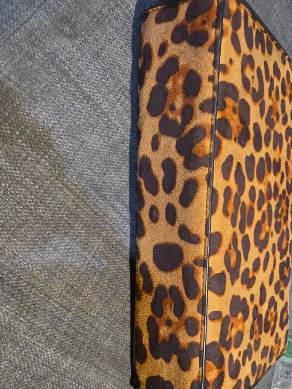Leopard Print Women's Clutch Bag - Brown